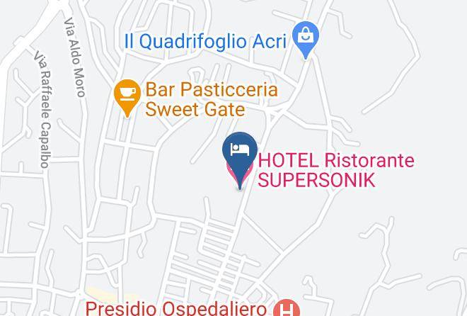 Cosenza - Hotel Ristorante Supersonik Maps