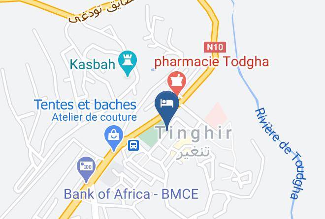 Tinghir - Hotel Restaurant Toudgha Maps