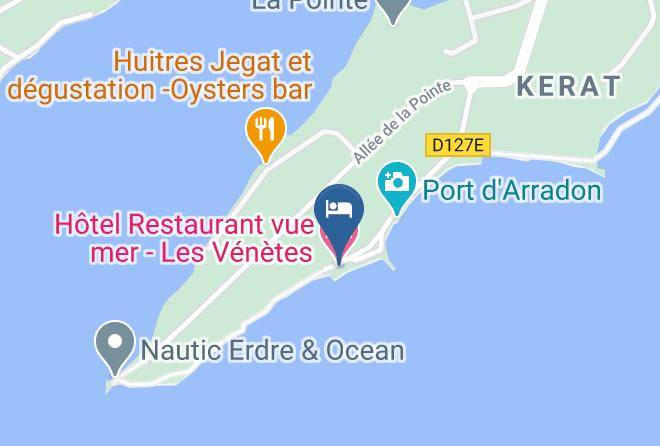 Morbihan - Hotel Restaurant Vue Mer Les Venetes Maps