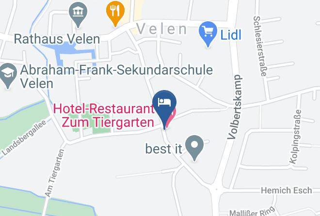 Borken - Hotel Restaurant Zum Tiergarten Maps
