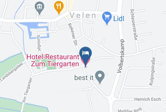 Hotel Restaurant Zum Tiergarten Map
