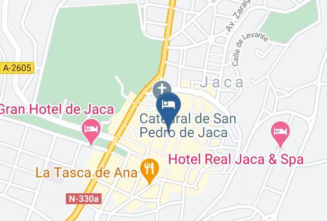 Huesca - Hotel Restaurante El Acebo Pirineo Aragones Jaca Maps