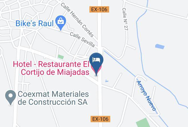 Caceres - Hotel Restaurante El Cortijo De Miajadas Maps