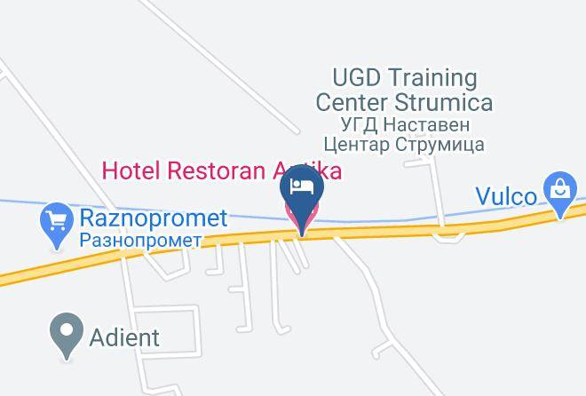 Strumica - Hotel Restoran Antika Maps
