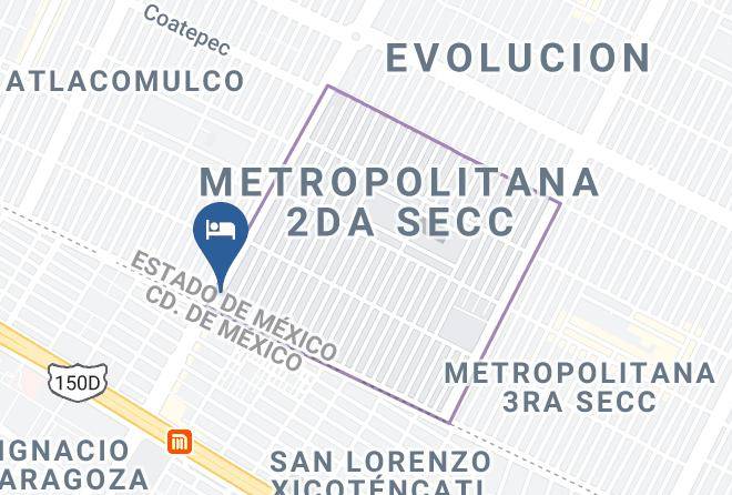 Ciudad Nezahualcoyotl - Hotel Rey Poeta Maps