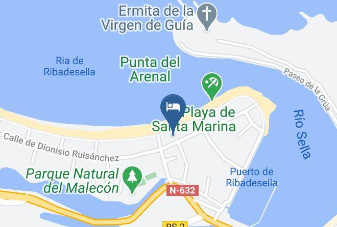 Asturias - Hotel Ribadesella Playa Maps