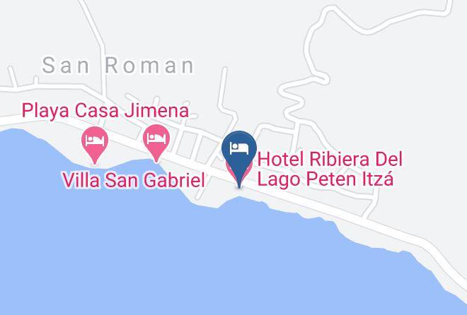 San Jose - Hotel Ribiera Del Lago Peten Itza Maps