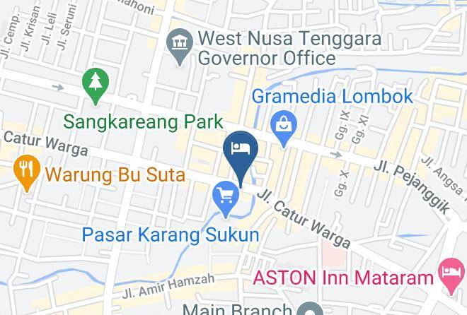 Kota Mataram - Hotel Rinjani Maps
