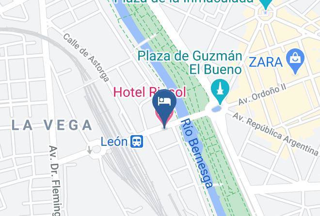 Leon - Hotel Riosol Maps