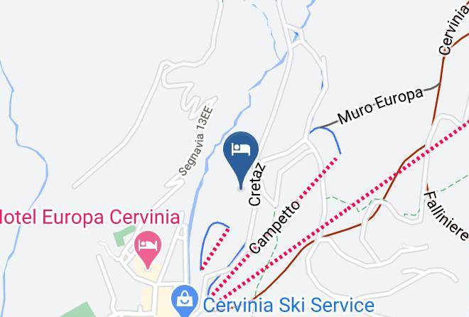 Aosta - Hotel Ristorante Baita Cretaz Maps