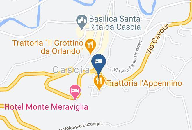Perugia - Hotel Ristorante Cascia Maps