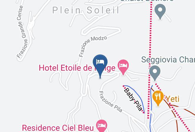 Aosta - Hotel Ristorante Chacaril Maps