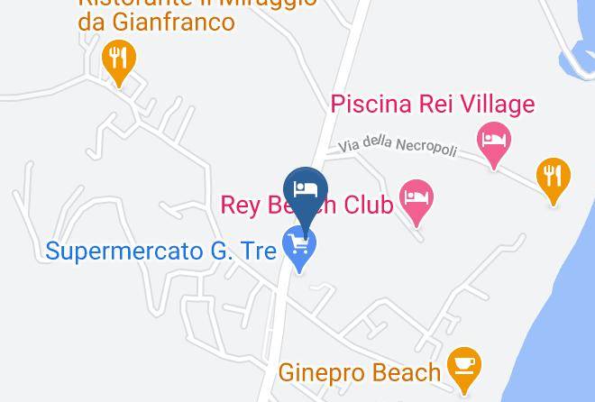 Province Of South Sardinia - Hotel Ristorante Il Vascello Maps