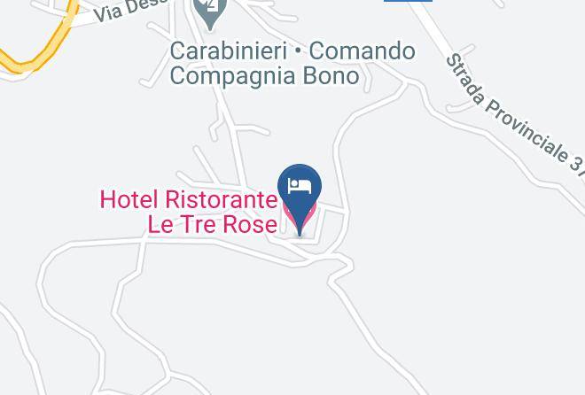 Sassari - Hotel Ristorante Le Tre Rose Maps