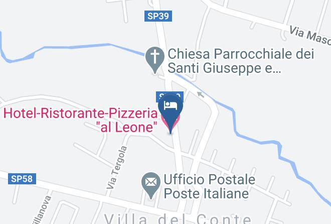 Padua - Hotel Ristorante Pizzeria Al Leone Maps