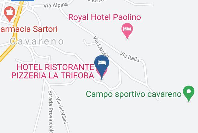 Trento - Hotel Ristorante Pizzeria La Trifora Maps