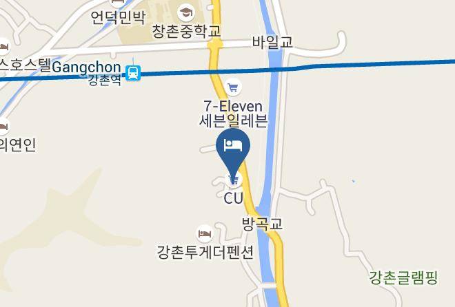 Chuncheonsi - Hotel Riversidecozy Maps