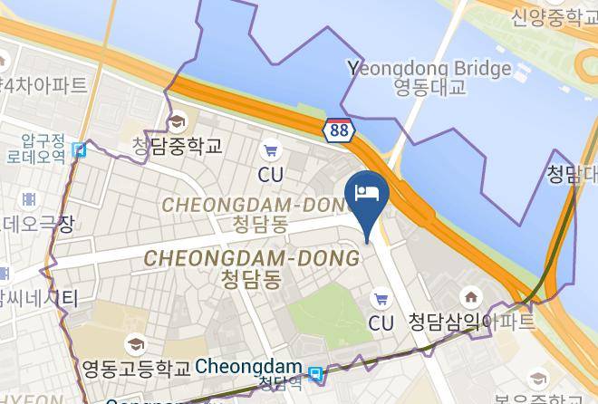 Gangnamgu - Hotel Riviera Cheongdam Maps