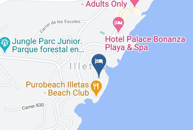 Hotel Roc Illetes Map