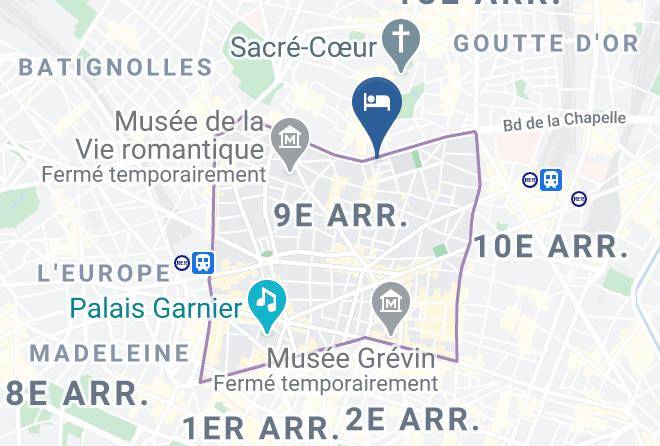 Paris - Hotel Rochechouart Maps