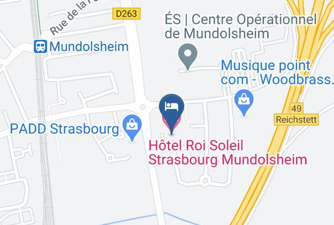 Bas Rhin - Hotel Roi Soleil Strasbourg Mundolsheim Maps
