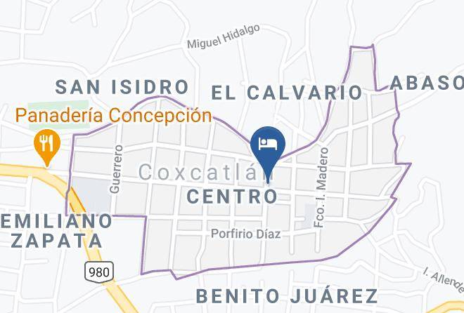 Coxcatlan - Hotel Rojo Canela Maps