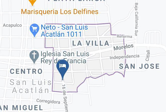 San Luis Acatlan - Hotel Romance Paraiso Maps