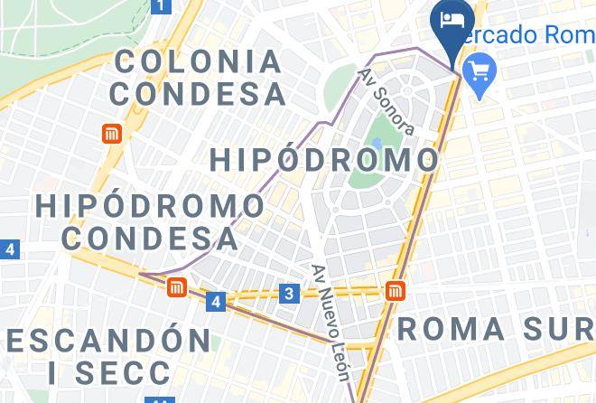 Cuauhtemoc - Hotel Roosevelt Maps