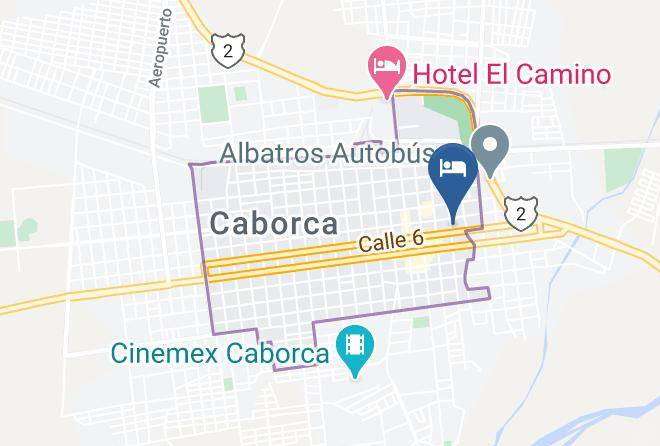 Caborca Municipality - Hotel Rosa Maps
