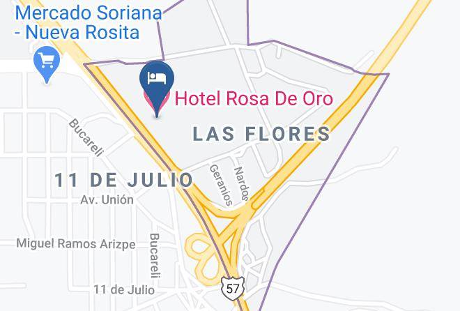 San Juan De Sabinas - Hotel Rosa De Oro Maps