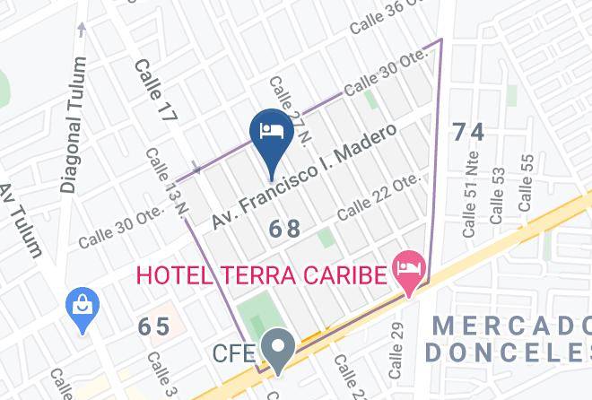 Benito Juarez - Hotel Rosa Elena Maps