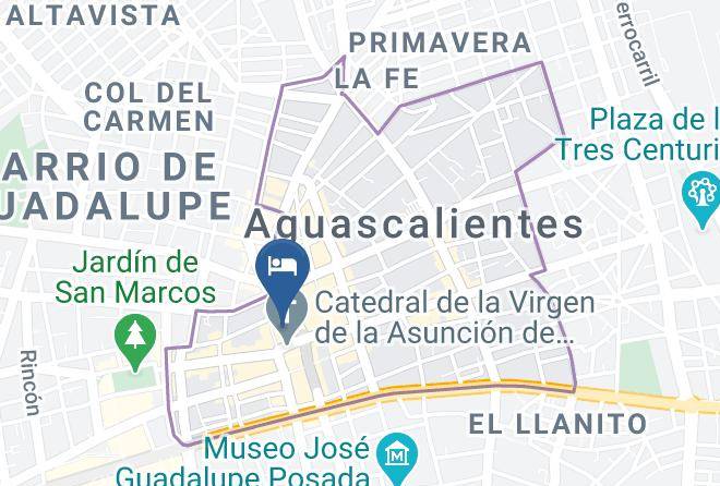 Aguascalientes Aguascalientes City Center - Hotel Rosales Maps