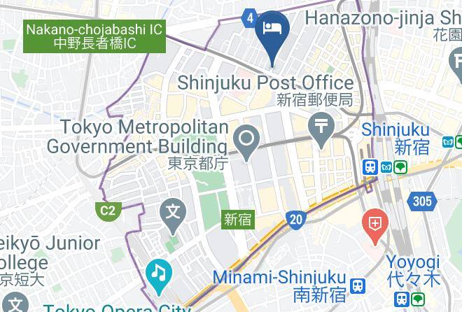 Shinjuku Ward - Hotel Rose Garden Shinjuku Maps
