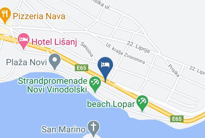 Novi Vinodolski - Hotel Rose Maps