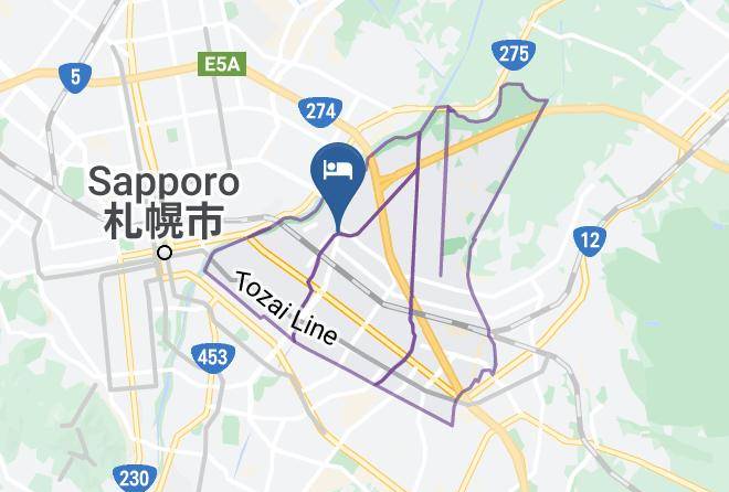 Sapporo City Shiroishi Ward - Hotel Route In Sapporo Shiroishi Maps