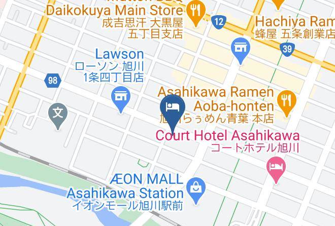 Asahikawa City - Hotel Route Inn Asahikawa Ekimae Ichijo Dori Maps