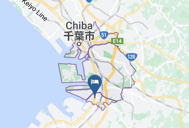 Chiba City Chuo Ward - Hotel Route Inn Chiba Hamano Maps