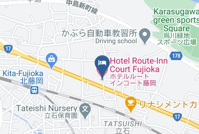 Fujioka City - Hotel Route Inn Court Fujioka Maps