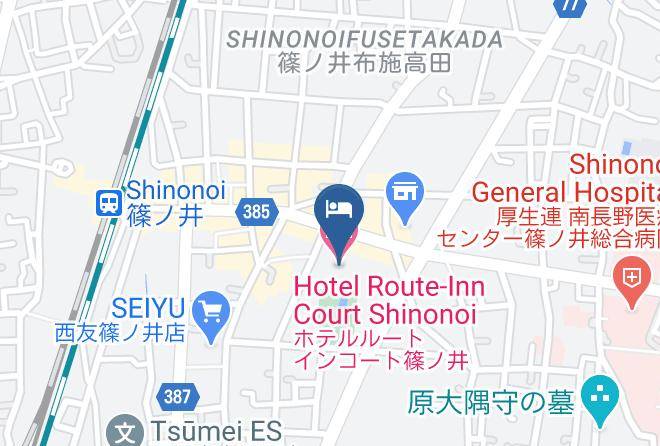 Nagano City - Hotel Route Inn Court Shinonoi Maps
