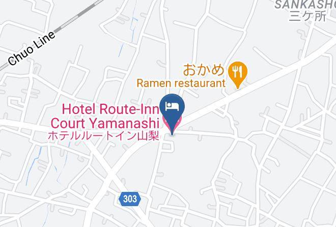 Yamanashi City - Hotel Route Inn Court Yamanashi Maps