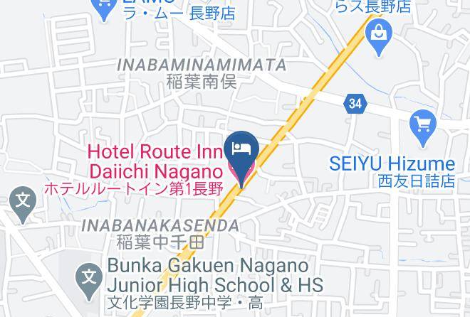 Nagano City - Hotel Route Inn Daiichi Nagano Maps