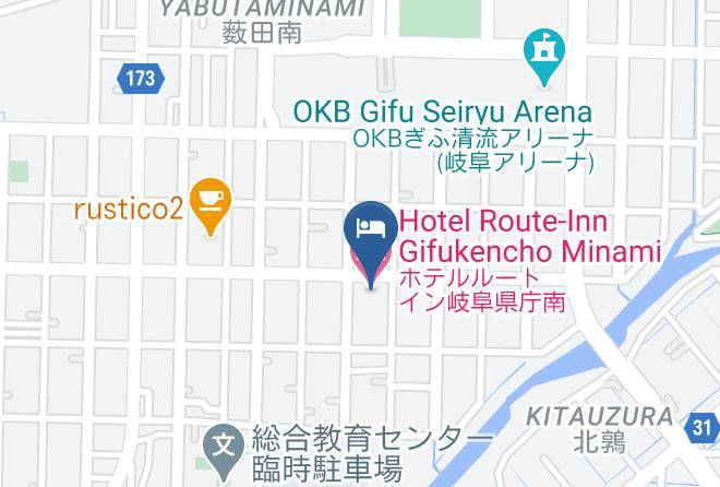 Gifu City - Hotel Route Inn Gifukencho Minami Maps