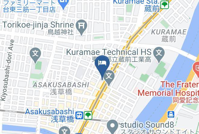 Taito Ward - Hotel Route Inn Grand Tokyo Asakusabashi Maps