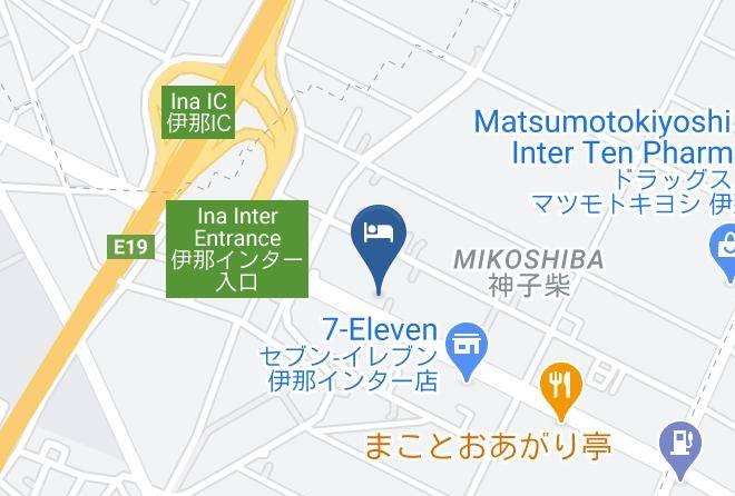 Hotel Route Inn Ina Inter Map