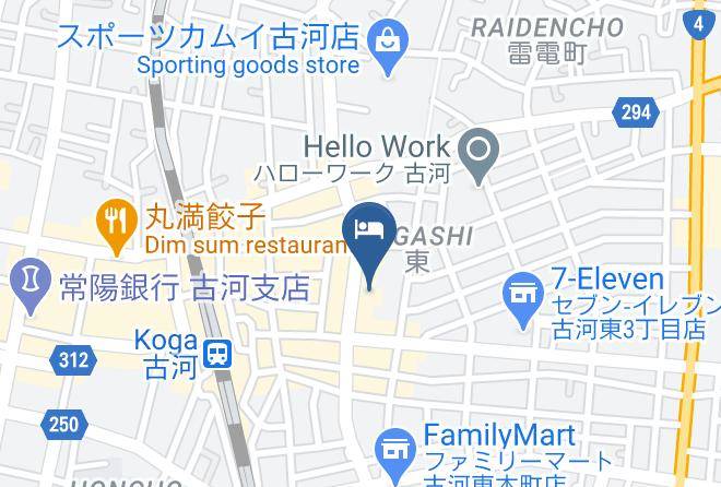 Koga City - Hotel Route Inn Koga Ekimae Maps