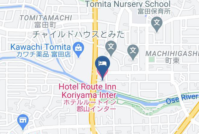 Koriyama City - Hotel Route Inn Koriyama Inter Maps