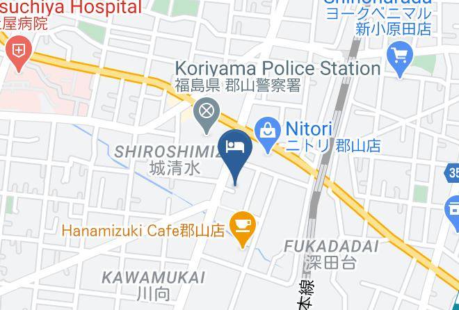 Koriyama City - Hotel Route Inn Koriyama Minami Maps