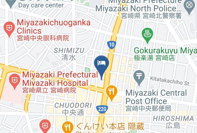 Miyazaki City - Hotel Route Inn Miyazaki Tachibana Dori Maps