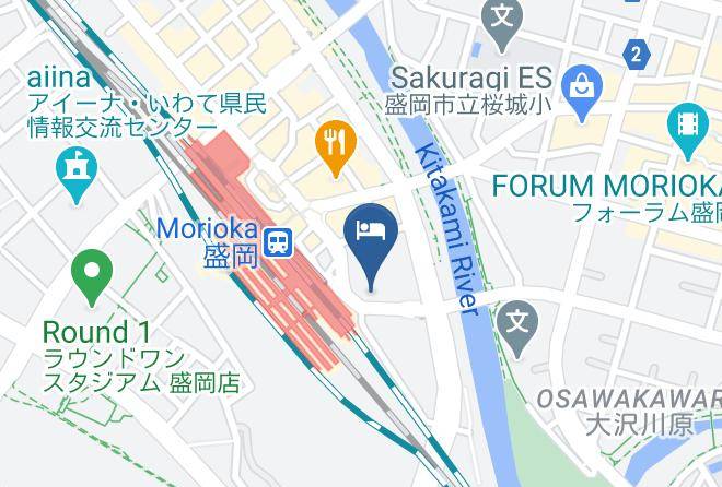 Morioka City - Hotel Route Inn Morioka Station Maps