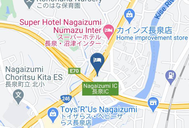 Nagaizumi Townsunto District - Hotel Route Inn Nagaizumi Numazu Inter Second Maps